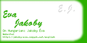 eva jakoby business card