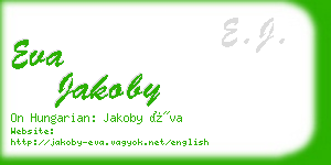 eva jakoby business card